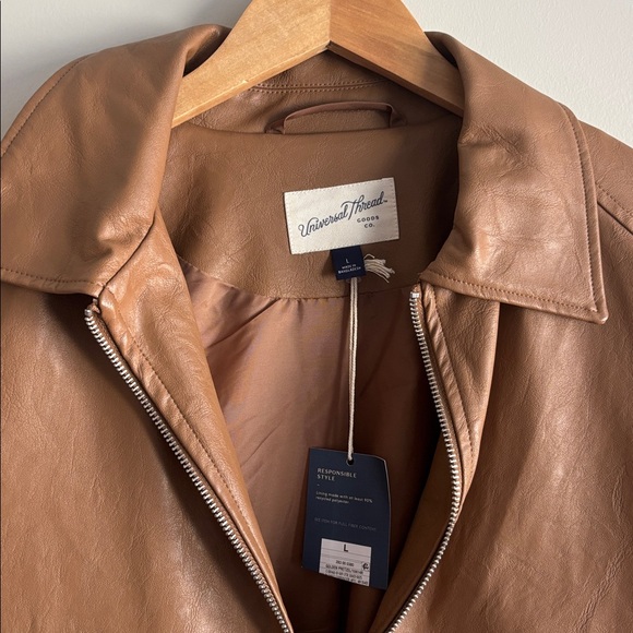 Universal Thread Faux Leather Jacket Women’s Large - Picture 3 of 4